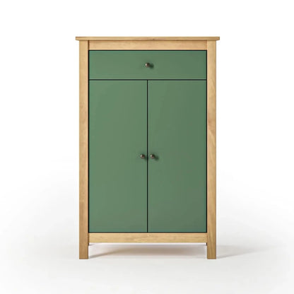 Zapatera 2 Puertas 1 Cajón - Línea Maden - Verde